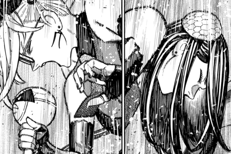 Lisez la Manga Dandadan Chapitre 224 en Français, Le changement de costumes les rend encore plus curieux et cool